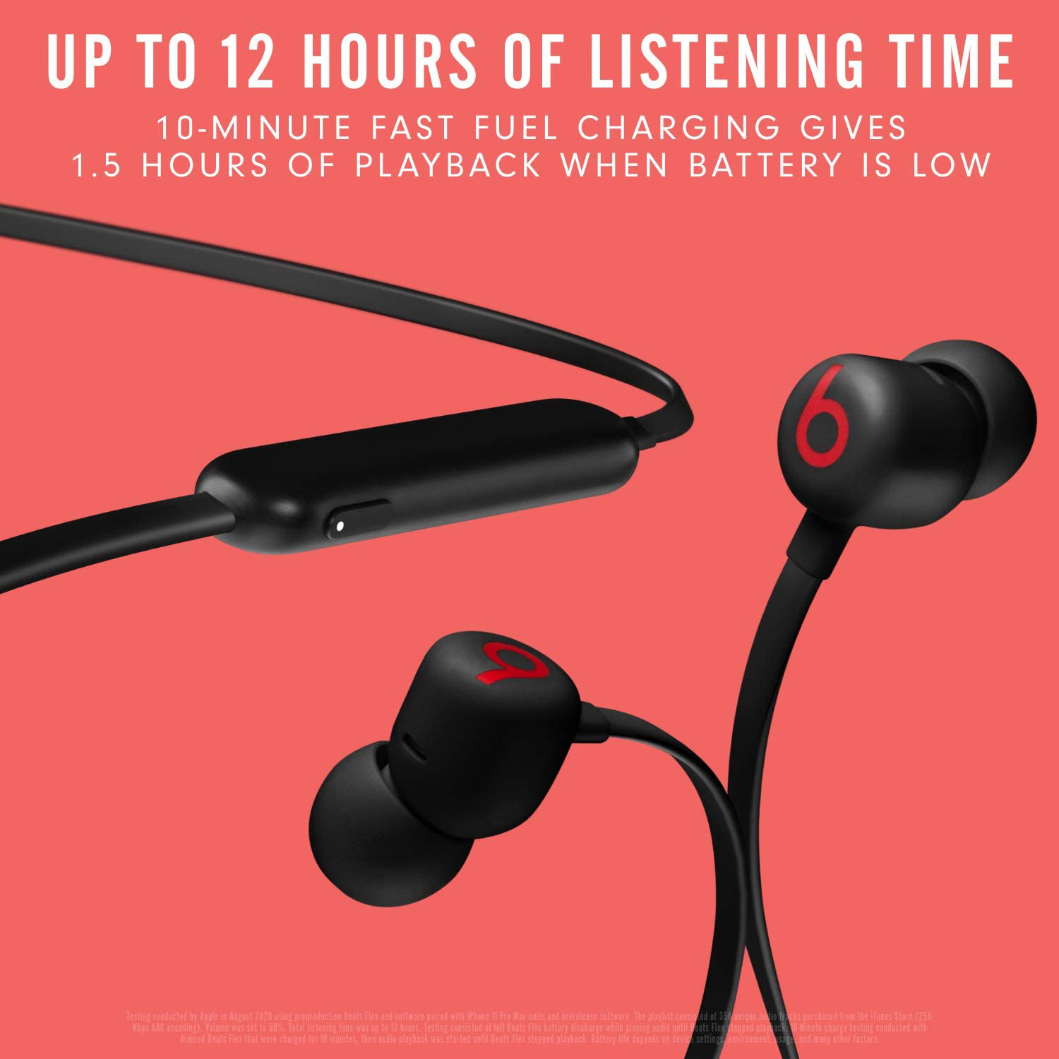 Beats Flex Wireless Earbuds – Apple W1 Headphone Chip, Magnetic Earphones, Class 1 Bluetooth, 12 Hours of Listening Time, Built-in Microphone