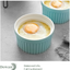 DOWAN Ramekins 6 oz Oven Safe - 6 oz Ramekins for Creme Brulee Souffle, Porcelain Ramekins for Baking, Classic Style Ramekins Bowls, Set of 6, White