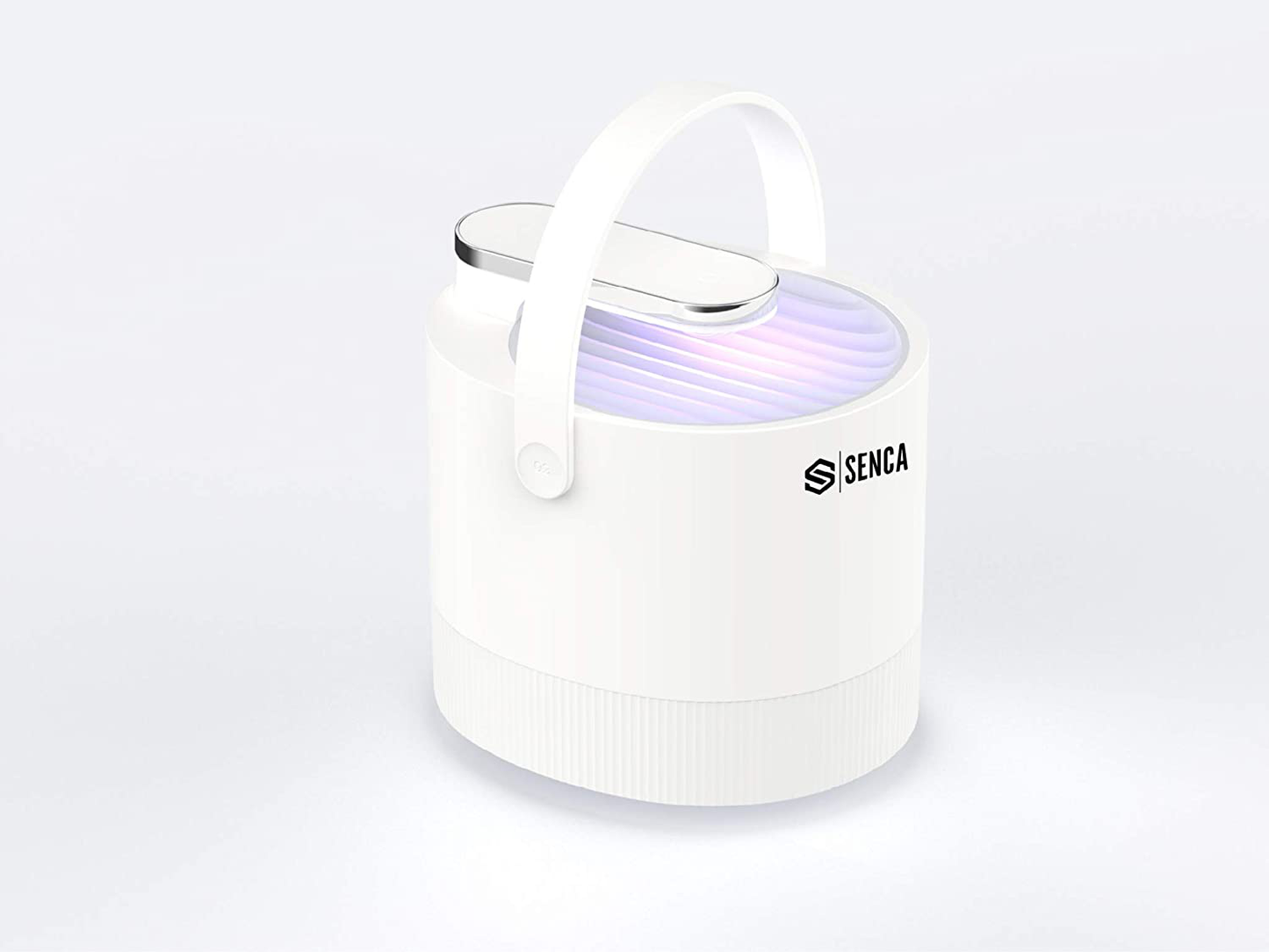 SENCA Indoor Outdoor Insect Trap, Bug, Fruit Fly, Gnat, Mosquito Killer Lamp, USB Plug-in with Adapter and 10 Sticky Glue Board, Suction Fan, No Zapper, Child Safe (White)
