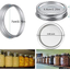 Canning Lids and Rings Regular Mouth - Mason Jar Lids Regular Mouth with Silicone Seals Rings for Ball or Kerr Jars, Rust-Proof Split-Type Leak Proof, Silver/24 Count (Lids&Rings)