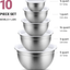 Premium Stainless-Steel Mixing Bowls with Airtight Lids (Set of 5) Nesting Bowls for Space-Saving Storage, Easy-Grip & Stability Design Mixing-Bowl Set Versatile For Cooking, Baking, & Food Storage