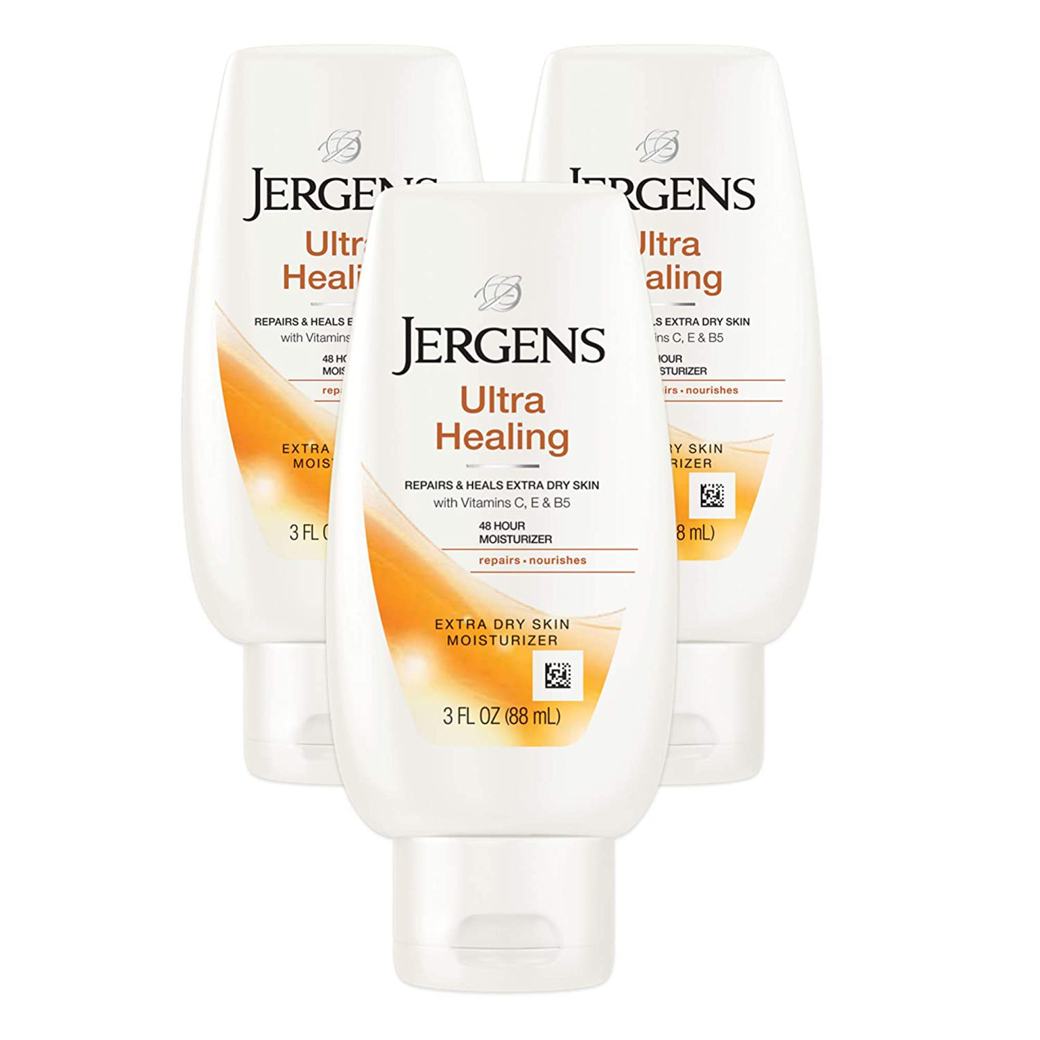Jergens Ultra Healing Dry Skin Moisturizer, Travel Size Body and Hand Lotion, for Absorption into Extra Dry Skin, Use After Washing Hands, 1 Ounce, 24-pack, with HYDRALUCENCE blend, Vitamins C, E, B5