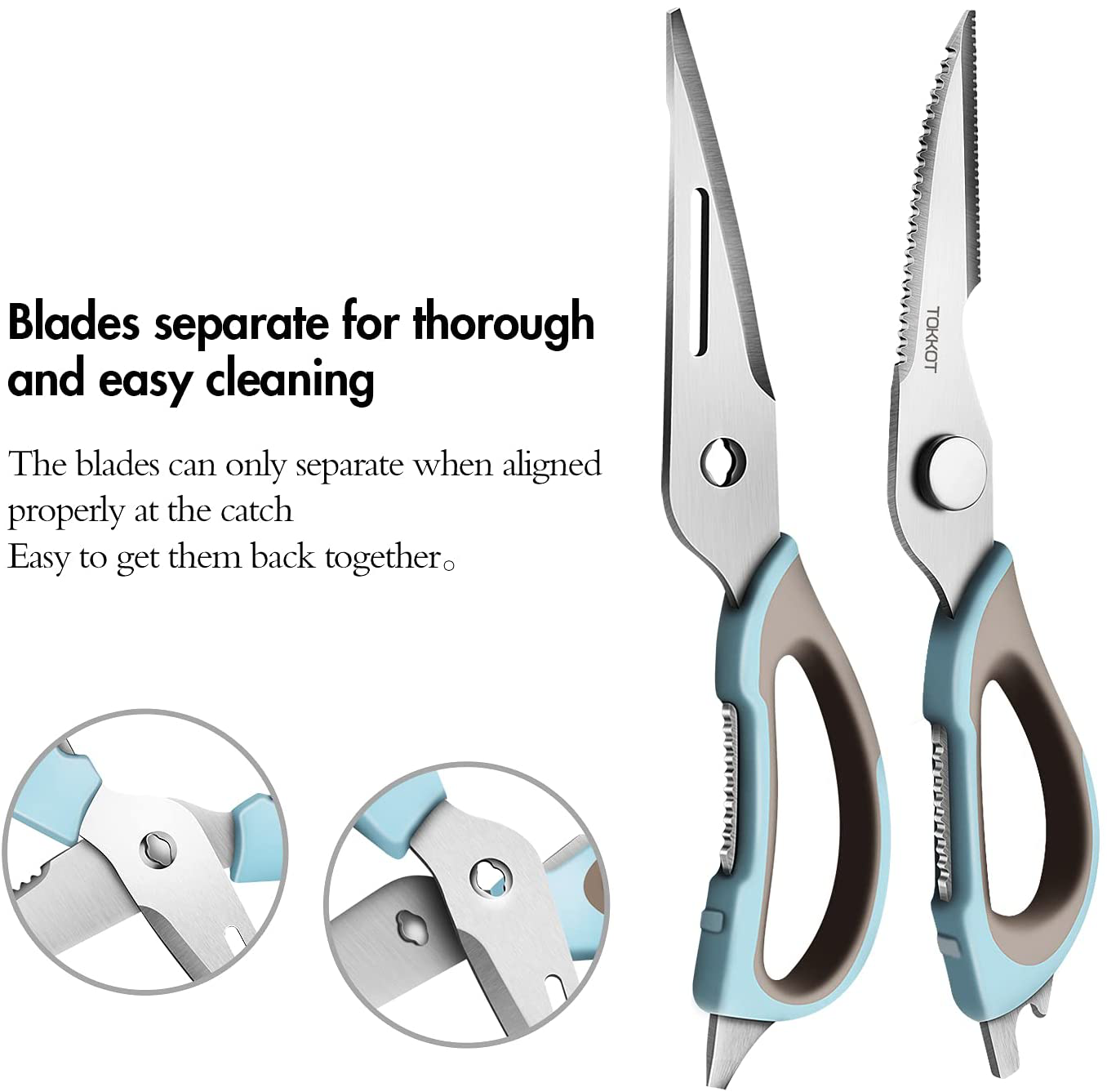 TOKKOT Kitchen Scissors, Poultry Shears