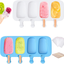 Ouddy Upgrade 2 Pack Large Popsicle Molds, Ice Cream Mold & Silicone Cakesicle Molds with 50 Wooden Sticks & 30 Popsicle Bags for DIY Ice Pop and Cake