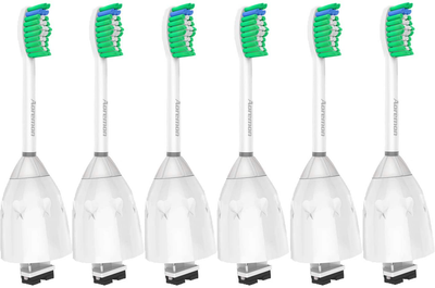 Replacement Toothbrush Heads for Philips Sonicare E-Series HX7022/66, 6pack, Fit Sonicare Essence, Xtreme, Elite, Advance, and CleanCare Electric Toothbrush with Hygienic Cap by Aoremon