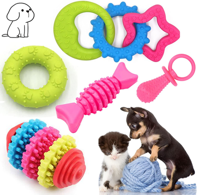 Dog Chew Toys Set Puppy Teething Toys Dog Toys for Small Dogs Toothbrush Teeth Cleaning