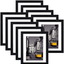 eletecpro 8x10 Picture Frames Set of 10,Display 4x6 or 5x7 Photo Frame with Mat or 8x10 Without Mat,Wall Gallery Photo Frames,Table Top Display or Wall Mounting (White, 8x10)