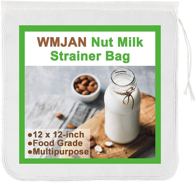 100 Mesh – 1PCS Nut Milk Strainer – Nutmilk Bag Filter for Wheat, Almonds, Soybean – 12 X 12-Inch Nut Bags for Straining – Ideal for Homemade Nutmilk, Juices, Cold Brew – Durable Food Grade Nylon Mesh