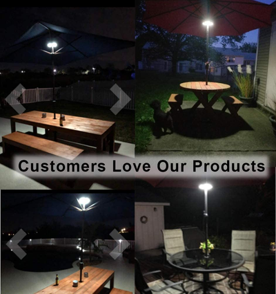 44 LED Patio Umbrella Cordless Lights with 3 Lighting Modes for Patio Umbrellas Camping Tents or Outdoor Use