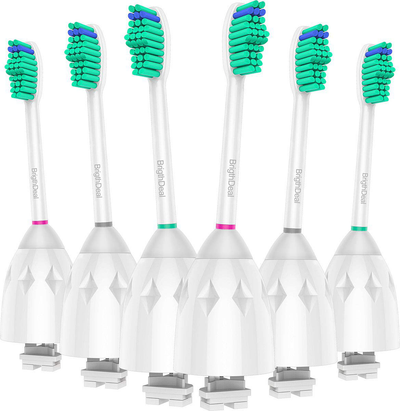 Brightdeal Replacement Brush Heads Compatible with Philips Sonicare Toothbrush Essence Xtreme Elite and Advance HX7022/66, 6-Pack