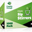 Comfy Package Red 5 Inch Plastic Sip Stirrers - 1000 Pack