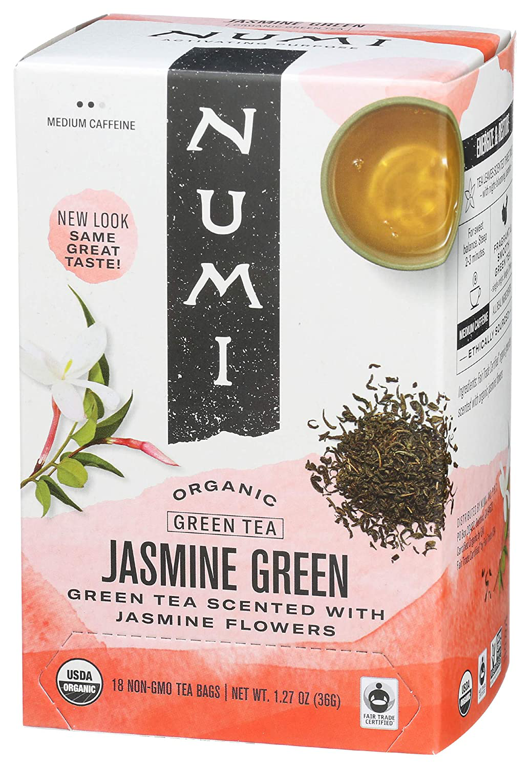 Numi Organic Tea Jasmine Green, 18 ct