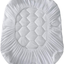 Queen Mattress Pad, 8-21" Deep Pocket Protector Ultra Soft Quilted Fitted Topper Cover Fit for Dorm Home Hotel -White