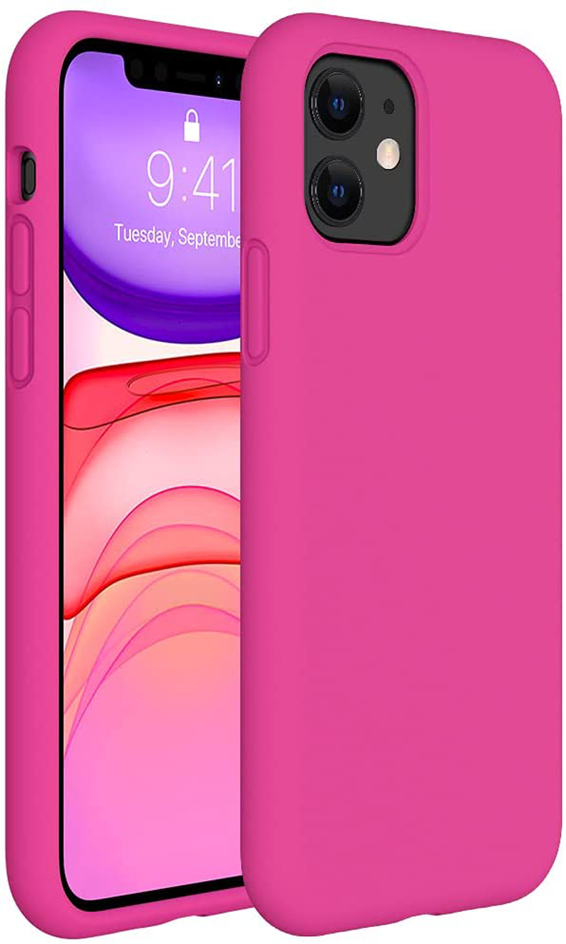 Gel Rubber Full Body Protection Cover Case Drop Protection Case Liquid Silicone Case Compatible with iPhone 11 6.1 inch