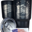 30Oz Army Veteran Tumbler - Double Insulated - with Silicone Straw and USA Sticker (Army Veteran)