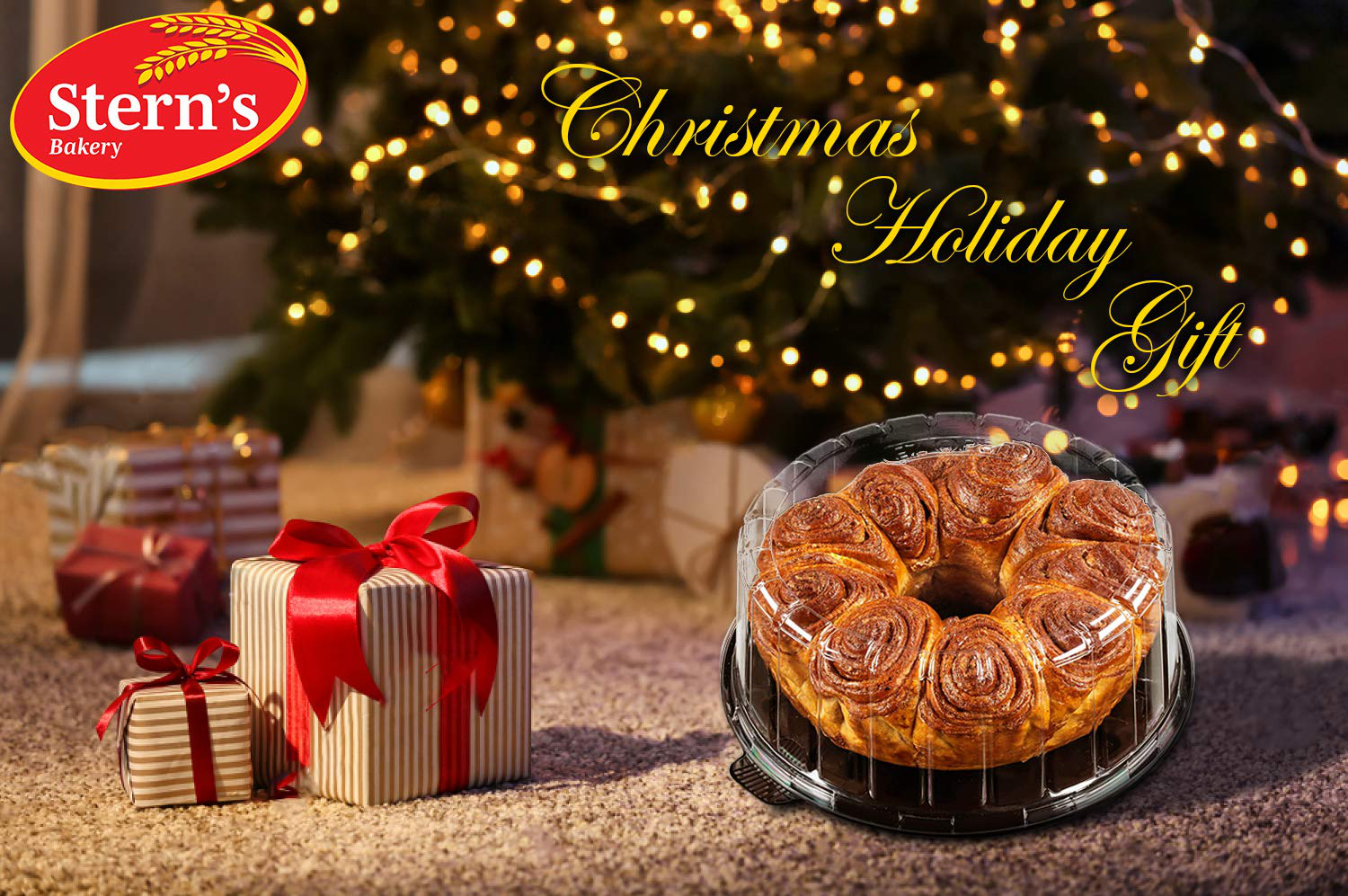 Holiday Gift Basket | Gourmet Cinnamon Babka | Cinnamon Rolls | Heavenly Cinnamon Flavor | Food Gifts Idea for Men, Women, Christmas, Thanksgiving, Corporate Gifting |2Lb Bobka Cake-Stern’S Bakery