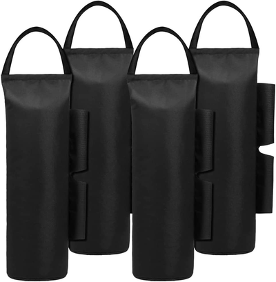 Weight Bags for Pop up Canopy Tent， Sand Bag for Stand ，Sand Bags without Sand，Set of 4 (Black)