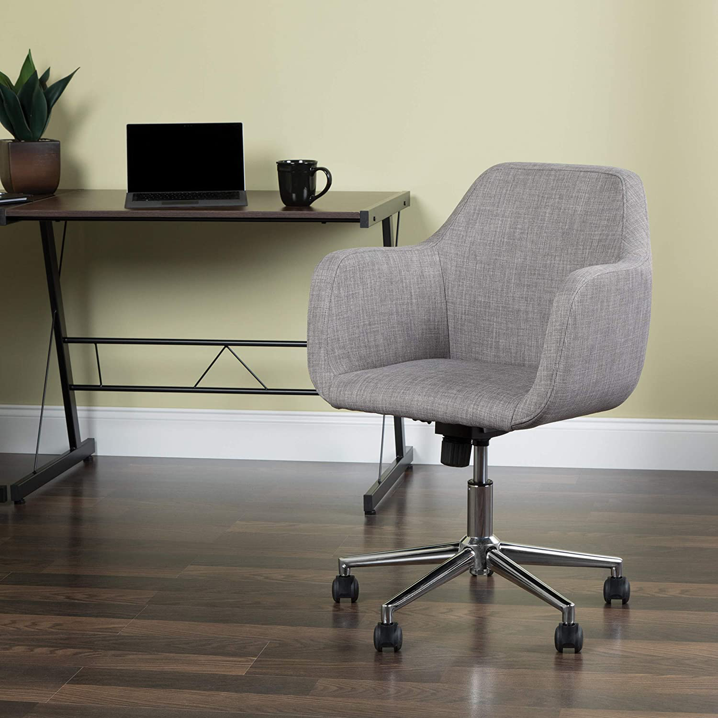 OFM ESS Collection Upholstered Home Office Desk Chair, Grey