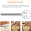 Nilehome Danish Dough Whisk Dutch Dough Whisk with 304 Stainless Steel Bread Dough Mixer Large Bread Whisk Kitchen Baking Tools Dough Hand Mixer