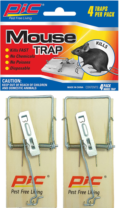 Wood Mouse Traps - 4Pk