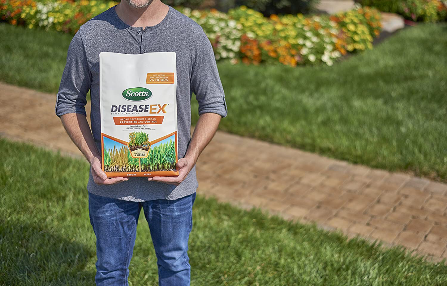 Scotts DiseaseEx Lawn Fungicide - Fungus Control, Fast Acting, Treats up to 5,000 sq. ft., 10 lb.