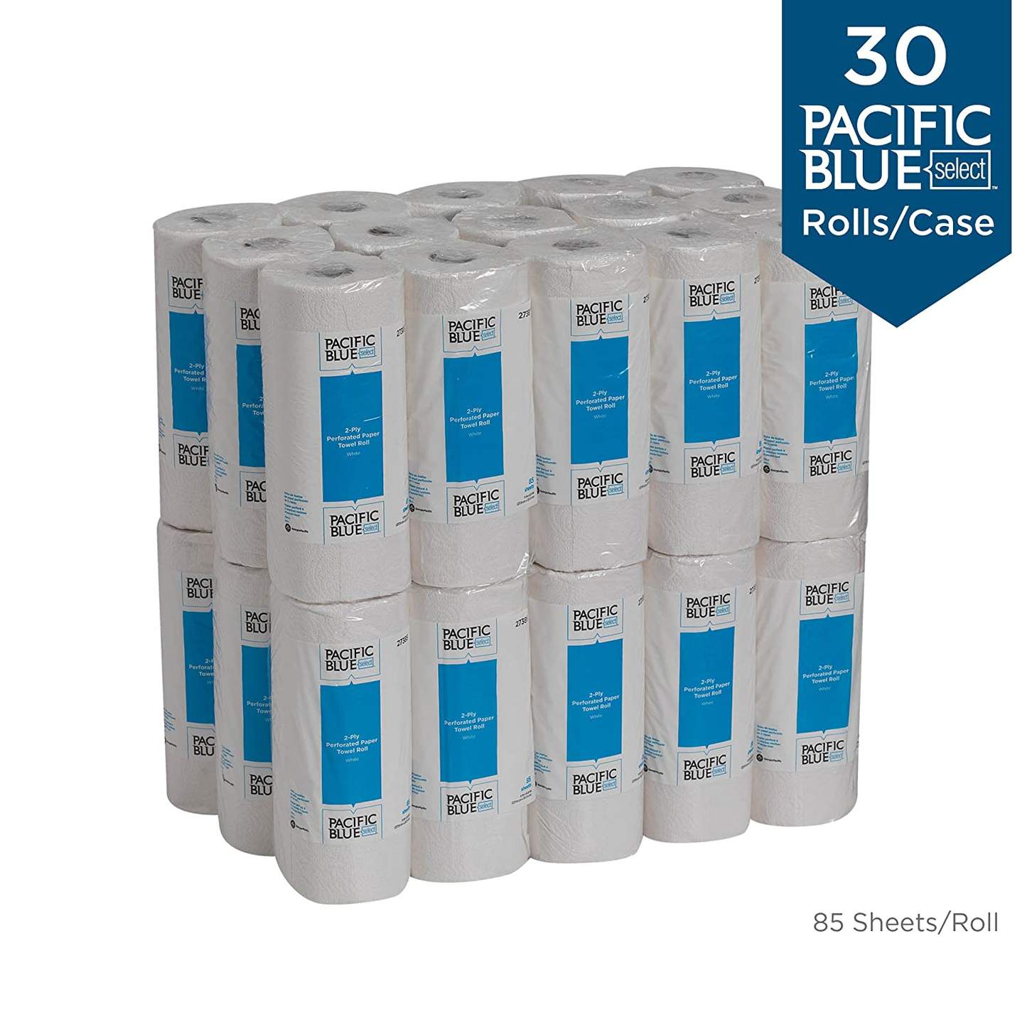 30 Paper Towel  Rolls - Pacific Blue Select 2-Ply Perforated Paper Towel Rolls
