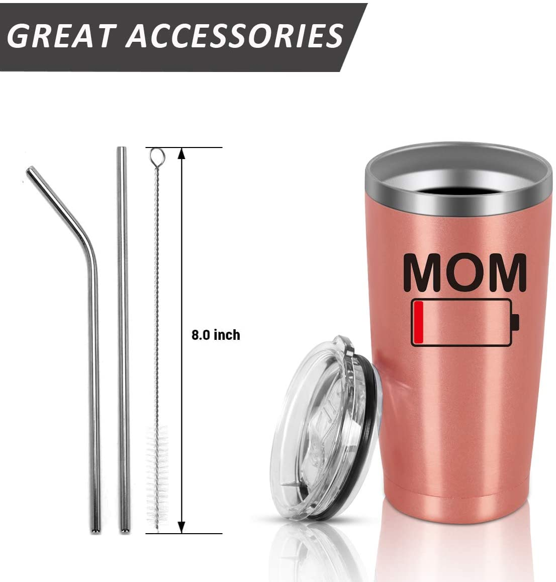 Mom Travel Tumbler, Funny Mom Gifts 20 Oz Travel Tumbler, Funny Mother'S Day Gifts for Mom Mother in Law Mom to Be Grandma Her, Insulated Stainless Steel Travel Tumbler