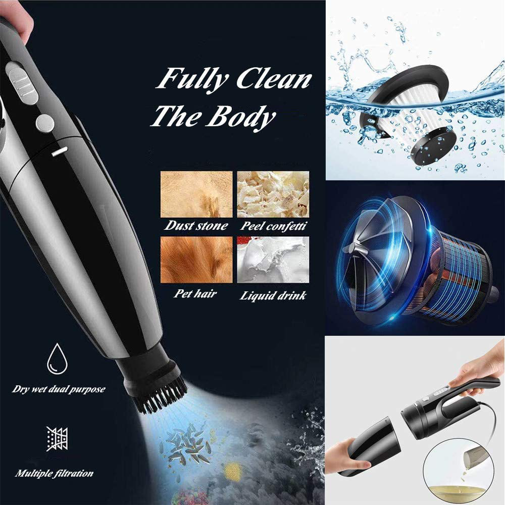 LIANXIN Car Cleaning Tools Kit -High Power Handheld Vacuum，Car Cleaning Tools with Soft Microfiber Cloth Towels, Car Wash Sponges，Car Wheel Brush with Handle, Car tire Brush.etc