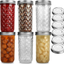 Wide Mouth Mason Jars 22 oz, VERONES 22 OZ Mason Jars Canning Jars Jelly Jars With Wide Mouth Lids, Ideal for Jam, Honey, Wedding Favors, Shower Favors, Baby Foods, 6 PACK,EXTRA 6 Lids with Straw Hole