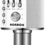 BONAOK Wireless Bluetooth Karaoke Microphone,3-in-1 Portable Handheld Karaoke Mic Speaker Machine Home Party Birthday for All Smartphones PC(Q37 Space Gray)
