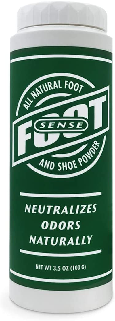 Natural Foot and Shoe Odor Eliminator – Talc-Free Shoe Deodorizer and Body Powder Neutralizes Smelly Odors – Long-Lasting, Fast-Acting Foot Powder for Kids and Adults – Usa-Made by Foot Sense, 3.5 Oz.