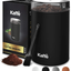 Kaffe Electric Coffee Grinder - Black - 3oz Capacity with Easy On/Off Button. Cleaning Brush Included. Grind Fresh Coffee Beans Every Time!