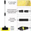 CARCAREZ 12" Flow Thru Dip Car Wash Brush Head with Soft Bristle for Auto RV Truck Boat Camper Exterior Washing Cleaning (Brush with 60" Handle)