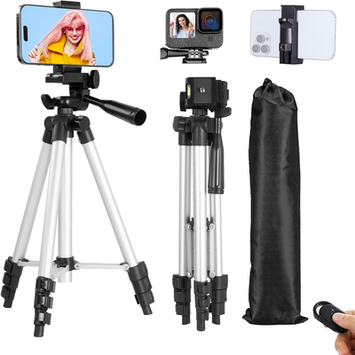 44" Phone Tripod with Phone Holder Mount/Wireless Remote