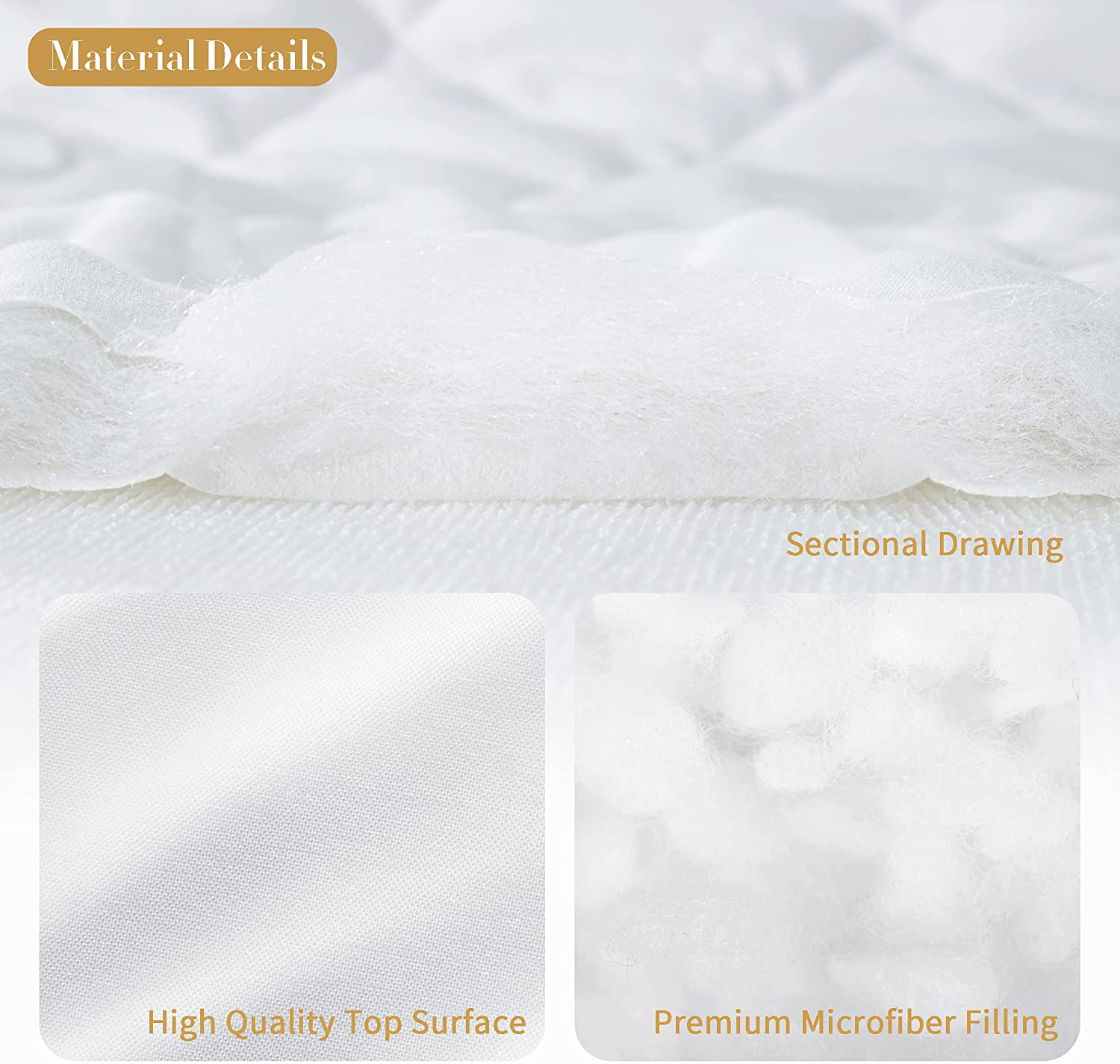 Twin Quilted Fitted Mattress Pad, 100% Waterproof Breathable Mattress Protector Stretches up to 21" Inches, Deep Pocket Cotton Snow Down Alternative Filling Mattress Cover