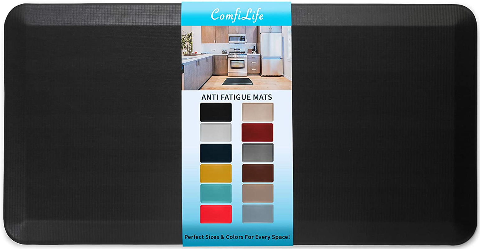 ComfiLife Anti Fatigue Floor Mat – 3/4 Inch Thick Perfect Kitchen Mat, Standing Desk Mat – Comfort at Home, Office, Garage – Durable – Stain Resistant – Non-Slip Bottom