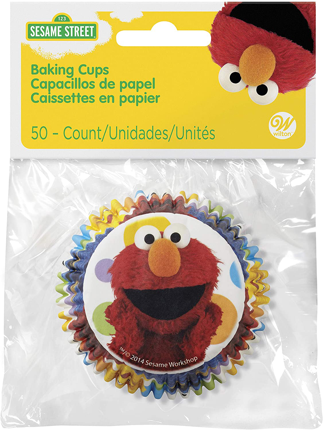 Wilton 50 Count Sesame Street Cupcake Liners, Multicolor