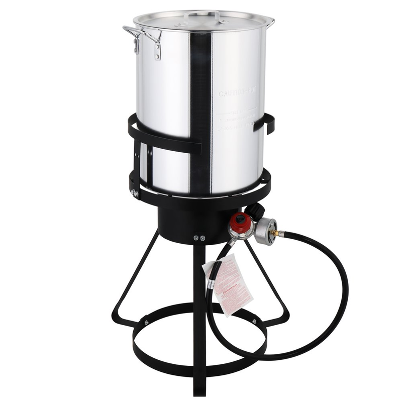 Outdoor Propane Fryer Aluminum Frying/Boiling Turkey Fryer Pot 30QT