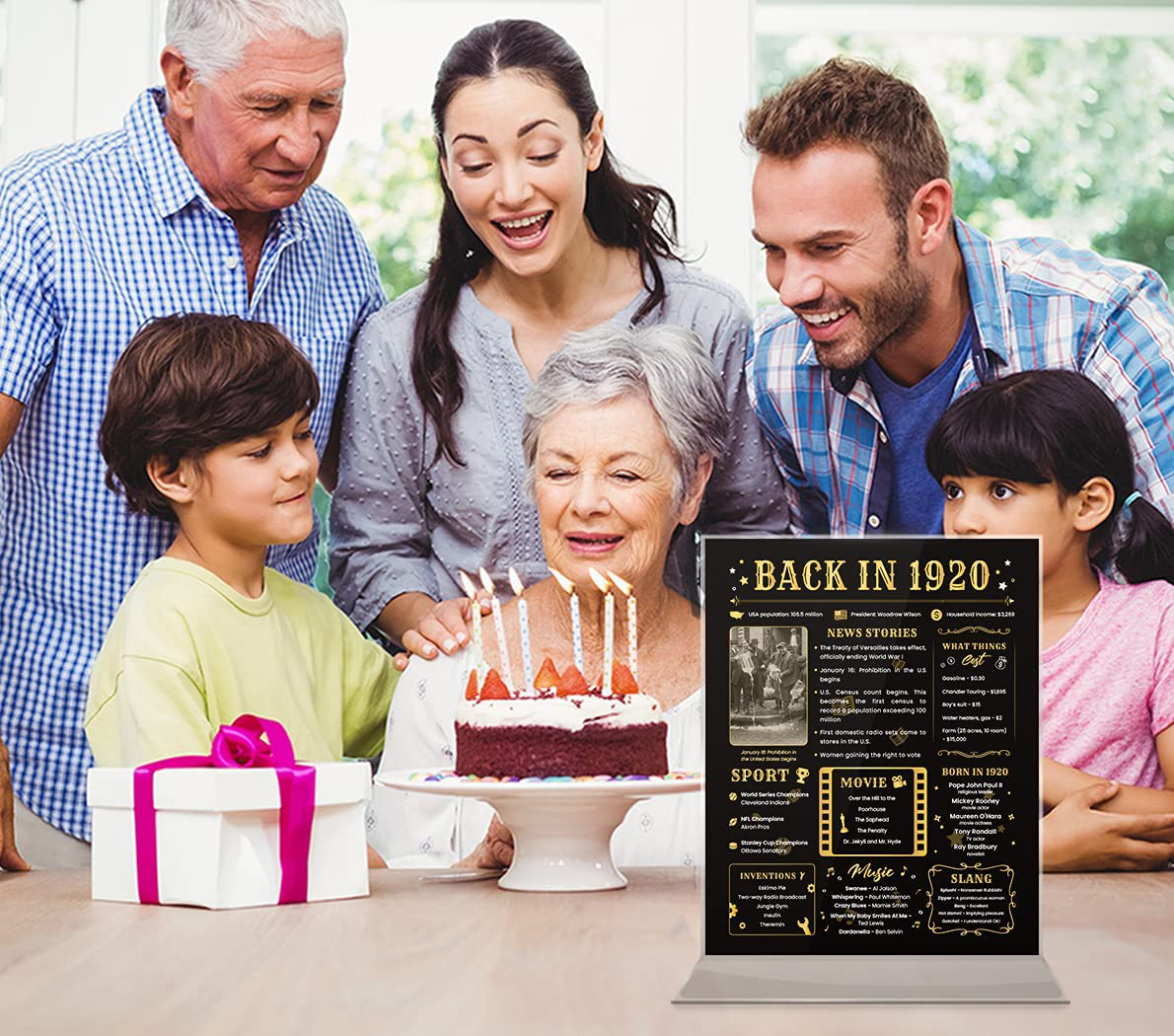 Back in 1940 Poster - [Unframed 8x10] - 81st Birthday Gifts for Woman or Man - funny Gifts Ideas for Grandma and Grandpa - Black Birthday Poster - Birthday Decorations