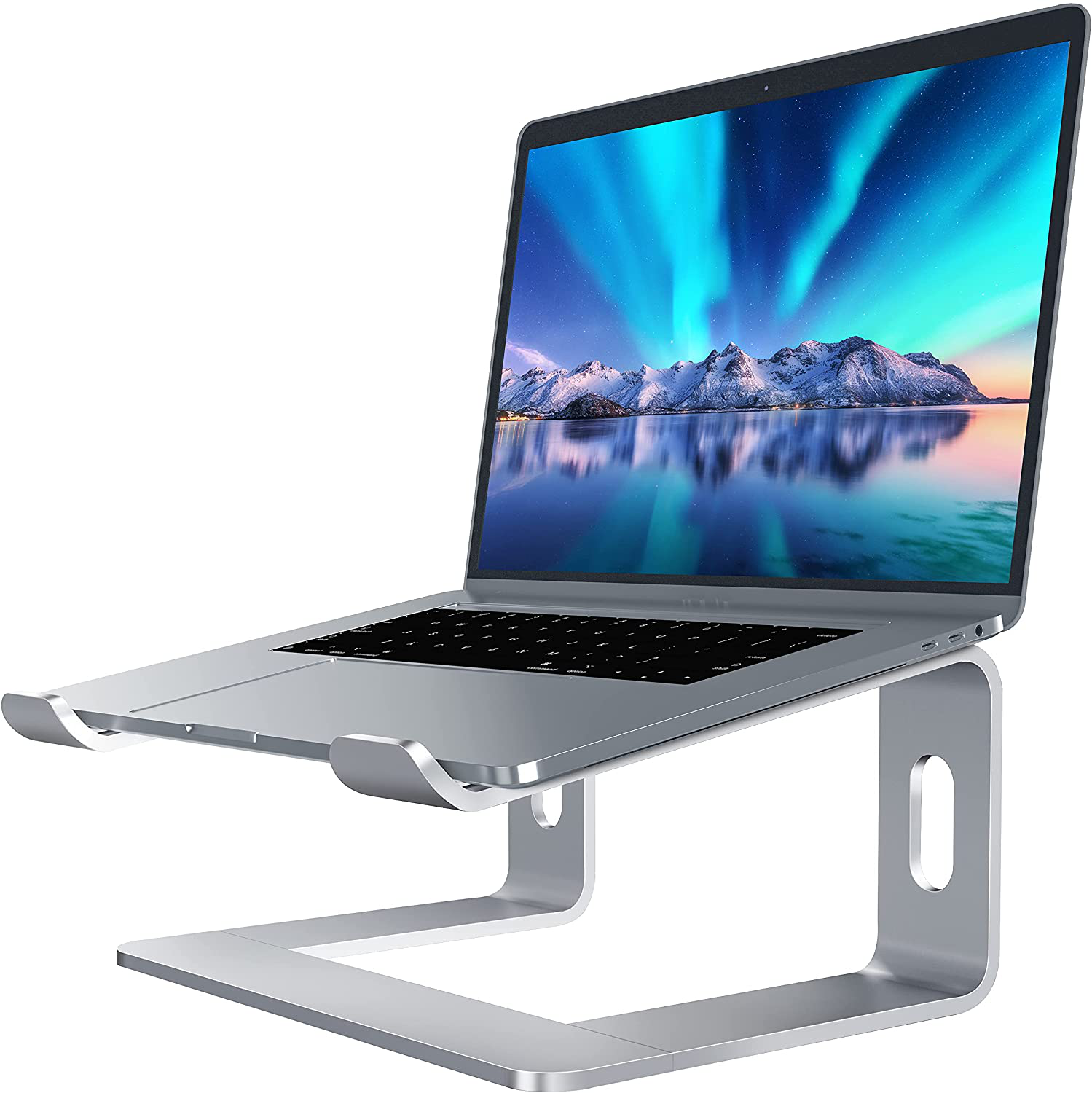 Soundance Laptop Stand, Aluminum Computer Riser, Ergonomic Laptops Elevator for Desk, Metal Holder Compatible with 10 to 15.6 Inches Notebook Computer