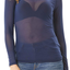 GRACE KARIN Women's Long Sleeve See Through Mesh Sheer Top Blouse Shirt