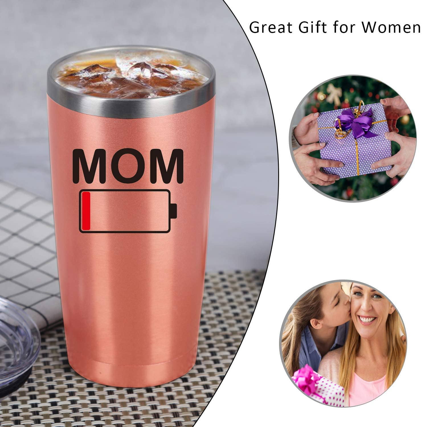 Mom Travel Tumbler, Funny Mom Gifts 20 Oz Travel Tumbler, Funny Mother'S Day Gifts for Mom Mother in Law Mom to Be Grandma Her, Insulated Stainless Steel Travel Tumbler