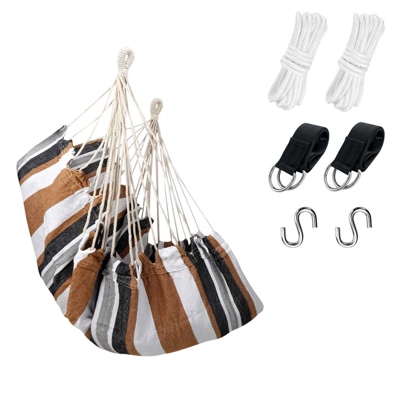  Portable Hanging Hammock Chair with Pocket - Max 300 lbs