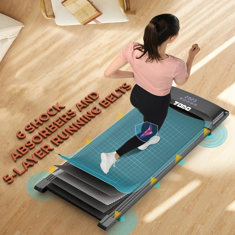 2 in 1 Treadmill Walking Running Pad for Home or Office Exercise