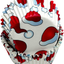 Chef Craft Paper Patterned Cupcake Liners, 50 Count, White/Red
