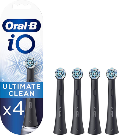 Oral-B iO Ultimate Clean Replacement Heads x4, Original Refill for Electric Toothbrush