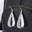 Fashion Women S Silver Crystal Scrub Water Drop Dangle Earrings Party Jewelry Gift