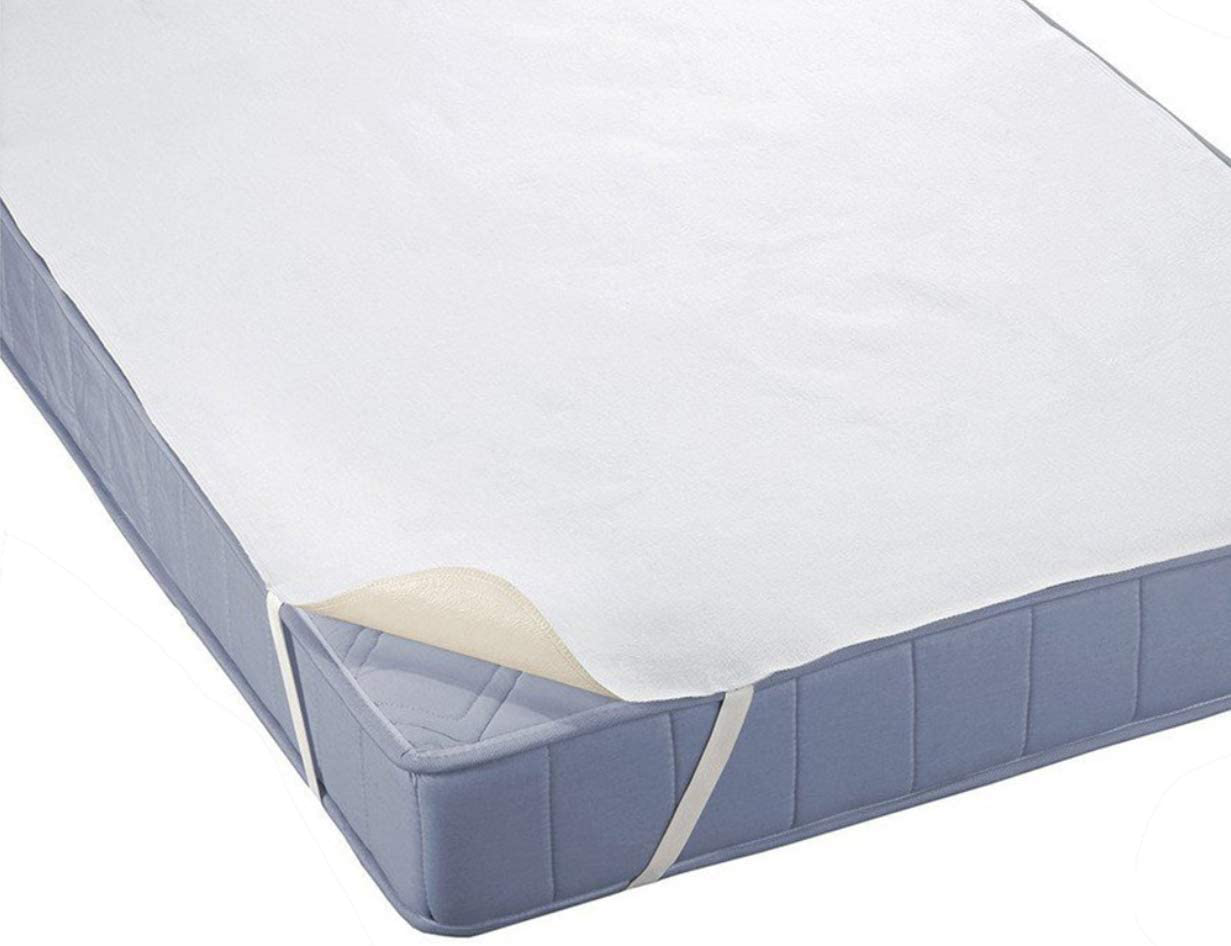 CrysEmera Waterproof Mattress Pad Wide Rubber Bands Easy Fit (White, 59 x 78.7 in (150 x 200 cm))