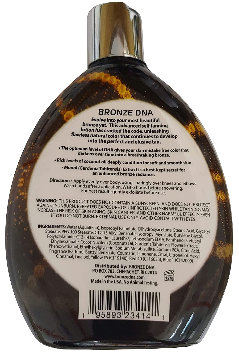 Bronze DNA Natural Sunless Self Tanner Lotion – Sunless Self Tanner for Women and Men – the Gradual Self Tanner for Light, Medium & Dark Tans – XL 13.5 Oz Bottle