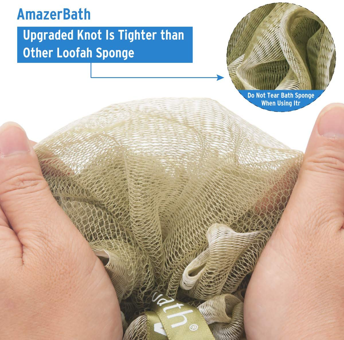 AmazerBath Shower Bath Sponge Shower Loofahs Balls Body Wash Bathroom Men Women- Set of 4